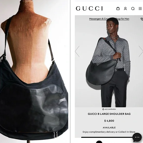 Authentic Gucci Tom Ford 95 AW Archive Canvas & Leather B